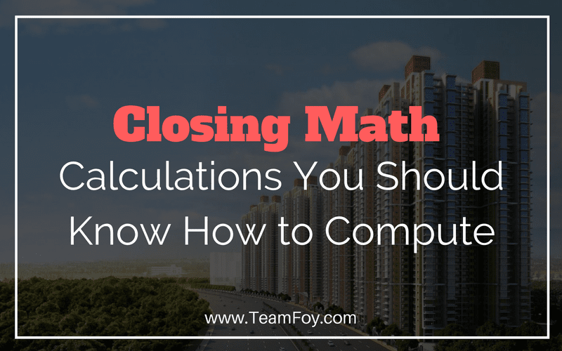 closing math real estate commission