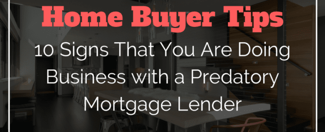 predatory mortgage lender